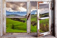 Blick durch ein Fenster in die Landschaft von Jürgen Wiesler Miniaturansicht