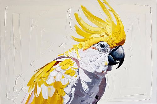 Abstract kleurrijk portret van kaketoe