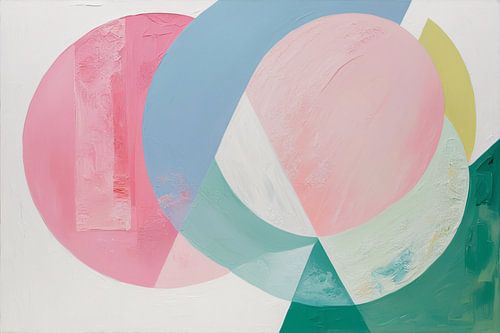Dessin géométrique abstrait avec des couleurs