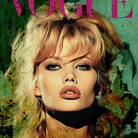 Brigitte Bardot Vogue cover by Rene Ladenius Digital Art