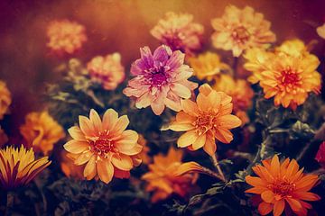 Chrysanthemenblüte Art Illustration von Animaflora PicsStock