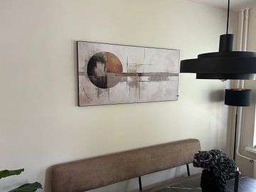 Klantfoto: Abstract Goud | Stille Elegantie van Abstract Schilderij