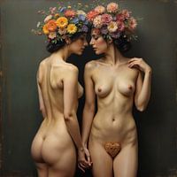 Femmes avec bouquet