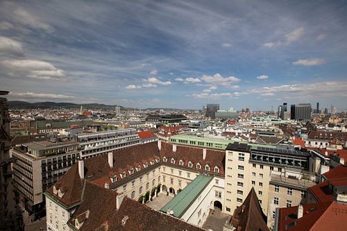 Uitzicht over Wenen, Oostenrijk, in kleur