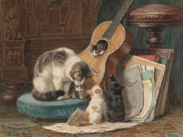 Henriëtte Ronner-Knip - De muzikanten (ca. 1876 - ca. 1877) van Peter Balan
