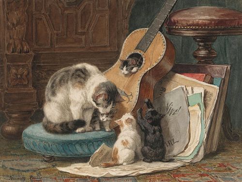 Henriëtte Ronner-Knip - The musicians (ca. 1876 - ca. 1877)