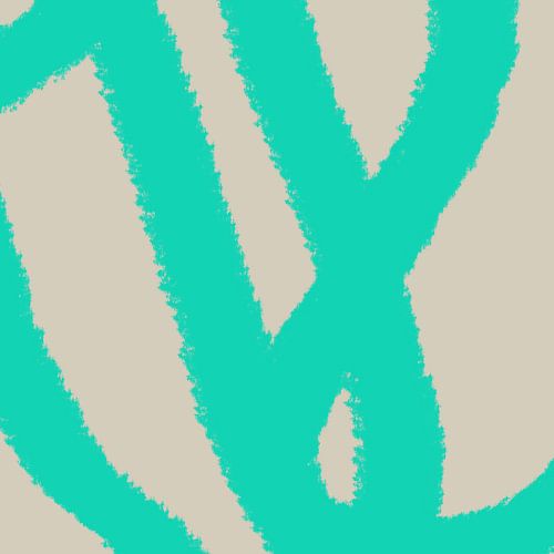 Moderne abstracte kunst. Lijnen in pastelkleuren. Neongroen op beige