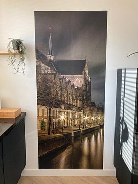 Klantfoto: Grote Kerk en Pottenkade in Dordrecht in de avond - 3 van Tux Photography