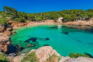 Plage de la baie idyllique de Cala Gat à Cala Ratjada, Majorque, Espagne Îles Baléares