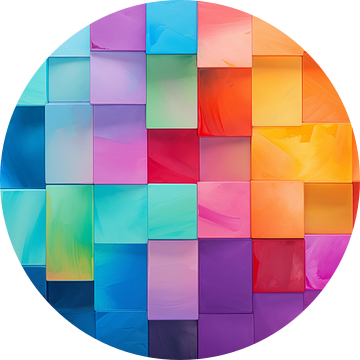 Kleurrijke blokken abstract panorama