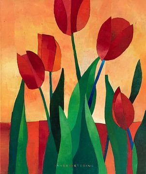 Tulipa Rot 24 von Kees van de Wetering