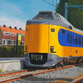 Koploper trein NS schilderij door Toon Nagtegaal van Toon Nagtegaal