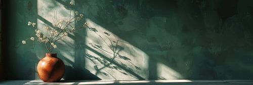 Jade Serenity Een Luxe Stilleven van Oosters Groen panorama