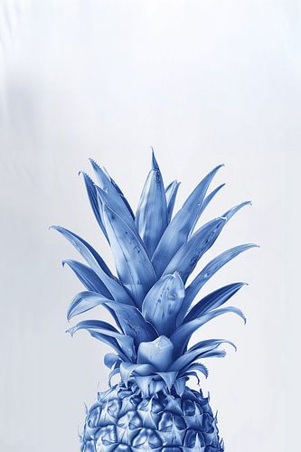 un demi-ananas de couleur bleu de Delft sur Margriet Hulsker