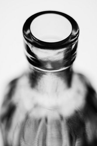 Glasflasche Schwarzweiss
