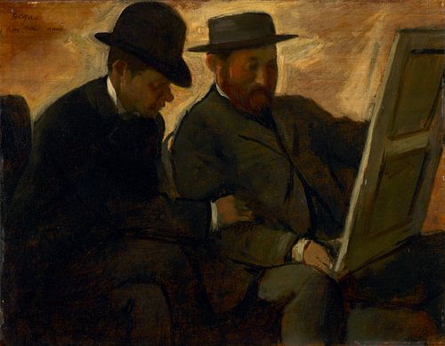 Paul Lafond en Alphonse Cherfils Een schilderij onderzoeken, Edgar Degas