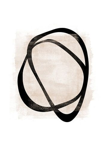 Deux CC imbriquées | Ligne minimaliste Abstrait