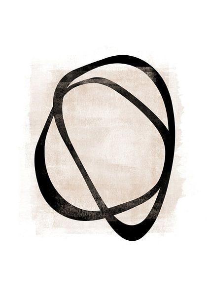 Interlocking Two CC | Minimalist Line Abstract by Menega Sabidussi
