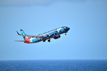 Disney aircraft departs from Curaçao by Karel Frielink
