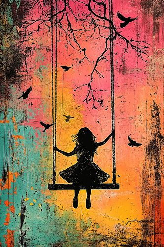 Swinging in evening light no.2