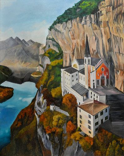 Die Wallfahrtskirche Madonna della Corona - Italien
