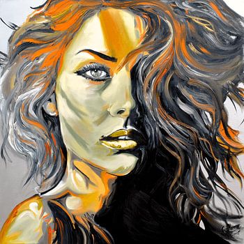 Yellow Lips - Portrait - PopArt