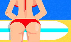 Op het strand van Digital Art design