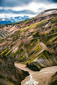 Landmannalaugar kleurrijke bergen in IJsland van Sjoerd van der Wal