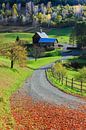 Herfst bij de Sleepy Hollow Boerderij, Woodstock, Vermont van Henk Meijer Photography thumbnail