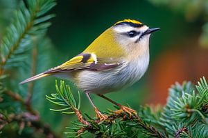 Sommergoldhähnchen (Regulus ignicapilla)