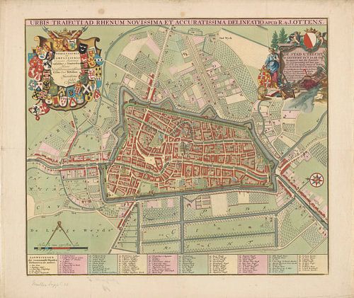Plan de la ville d'Utrecht, Jan van Vianen, 1726 - 1750