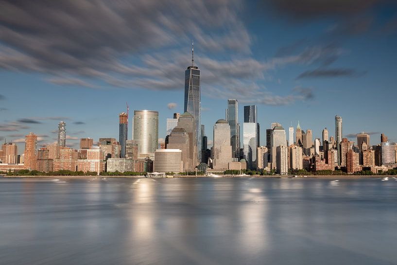 New york city skyline sonnenuntergang goldene stunde von Marieke Feenstra