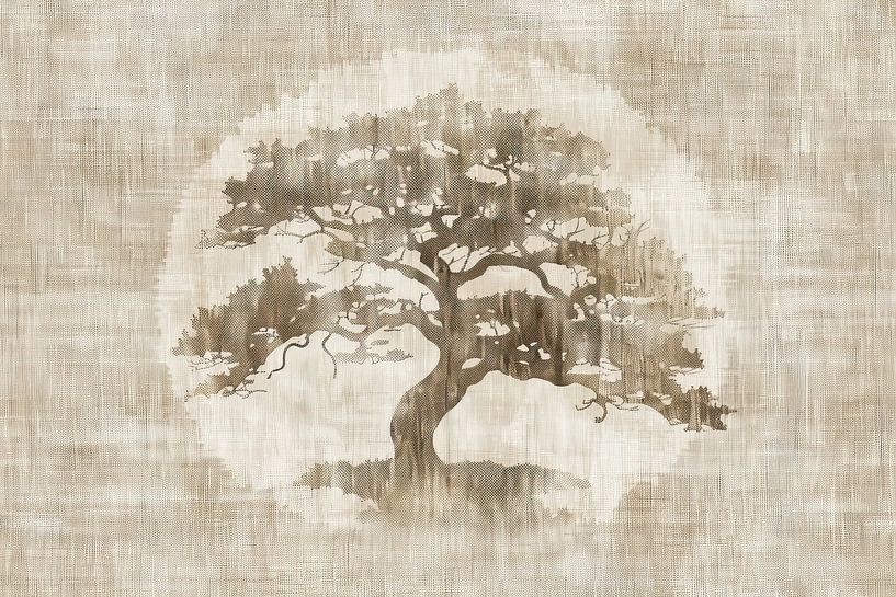 Peinture d'arbre | La solitude de la croissance ancienne par Collection Moderne