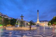 Rossio, Platz, Sprinbrunnen, Lissabon, Portugal von Torsten Krüger Miniaturansicht