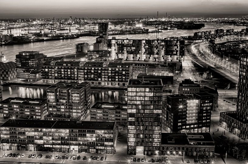 Lloydkwartier bij nacht von Vincent van Kooten