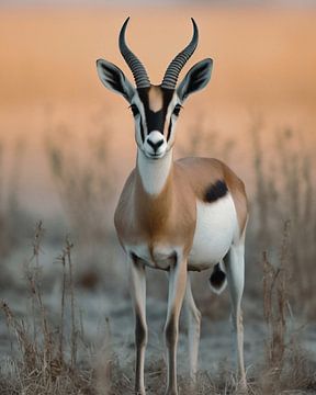 Gazelle in de natuur van fernlichtsicht