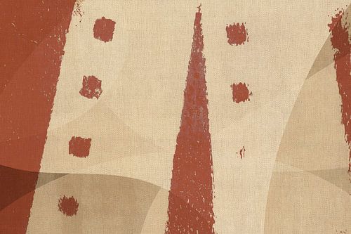 Japandi. Abstracte vormen in warme kleuren