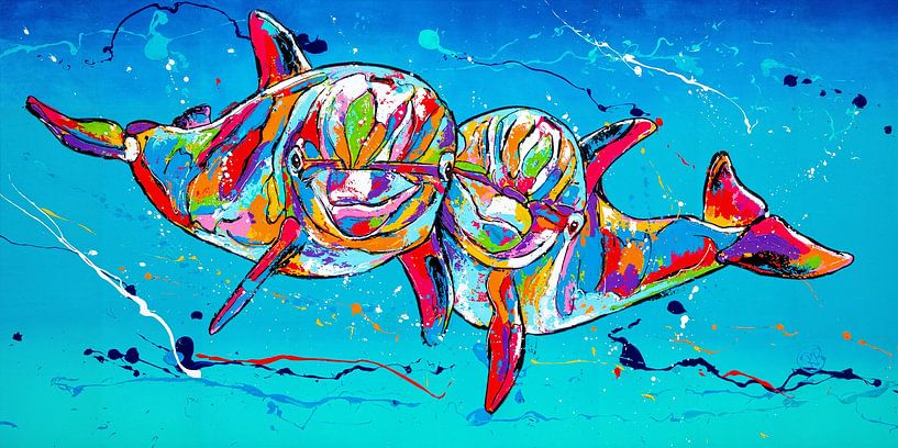 Dauphins en peluche par Happy Paintings / Renata Rolefes