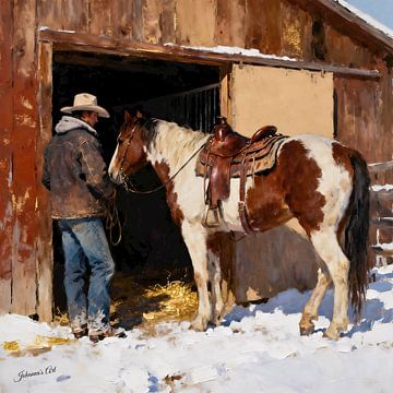 Snow at the Stable Door