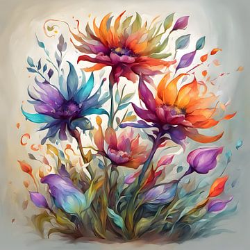 Magical sea of flowers by Michiel de Ruiter
