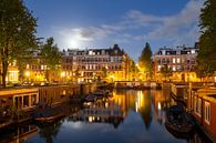 Volle maan reflectie Amsterdam par Dennis van de Water Aperçu