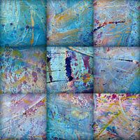 Abstracte structuren in blauw tinten