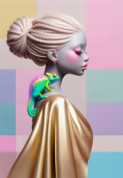 Me and my chameleon... by Ans Bastiaanssen
