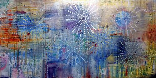 Abstrait coloré Feux d'artifice Fusion psychédélique moderne