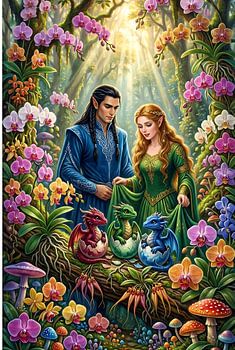 The elf and the baby dragon are cute.