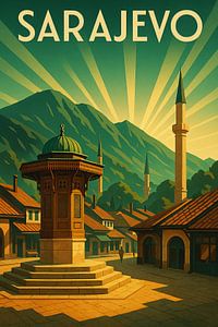 Sarajevo Bosnien Baščaršija Poster