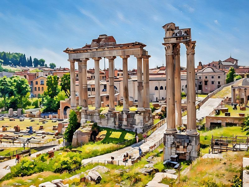 Ancient Roman Ruins by Sergio Pazzano
