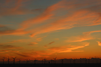 zonsondergang Noordzee 