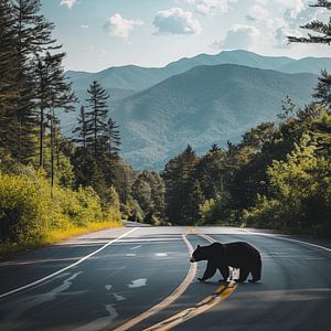 Kreuzender Schwarzbär