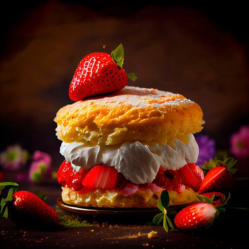 Strawberry Whipped Cream Pastry